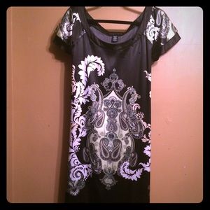 Silky A-line Dress with tie-back