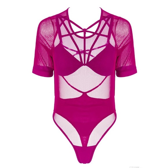 Strappy Mesh One Piece Swimsuit - Picture 3 of 8