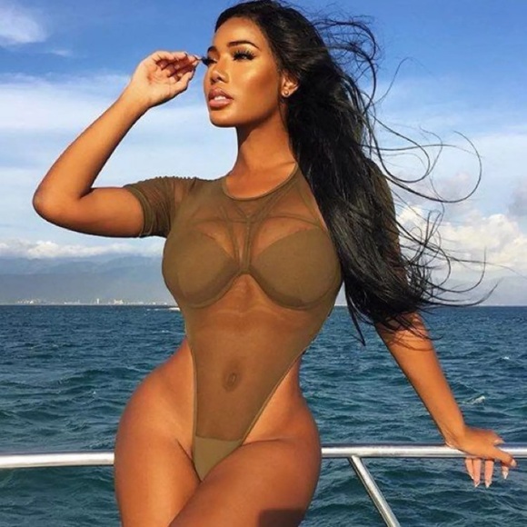 Strappy Mesh One Piece Swimsuit - Picture 2 of 8