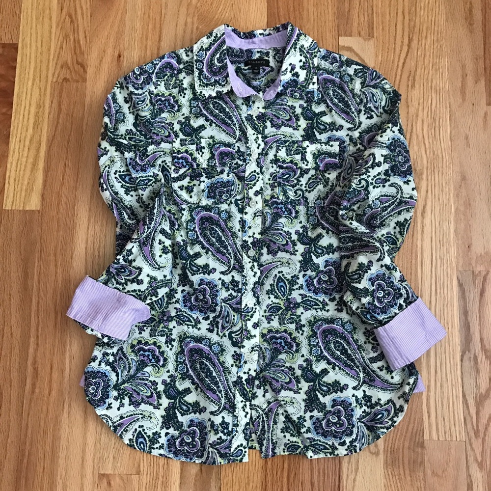 Talbots paisley blouse