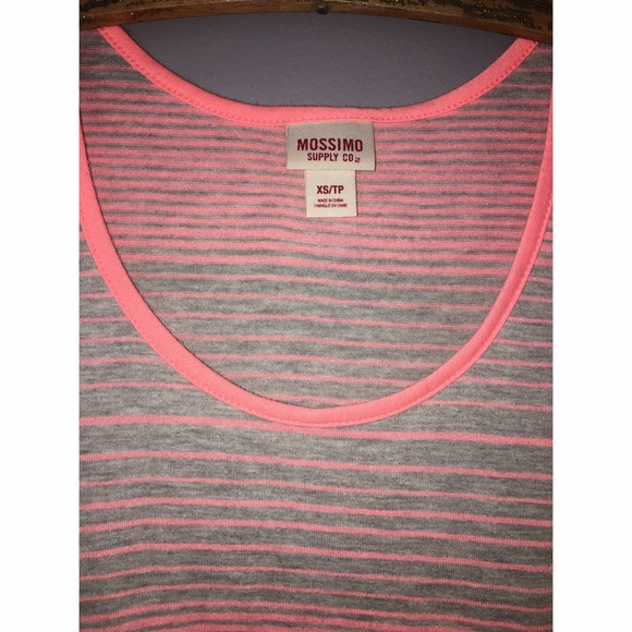 Tops - Grey and Coral Striped Tank Sz XS Tops - Grey and Coral Striped Tank Sz XS