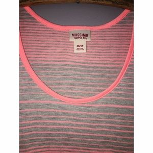 Tops - Grey and Coral Striped Tank Sz XS Tops - Grey and Coral Striped Tank Sz XS