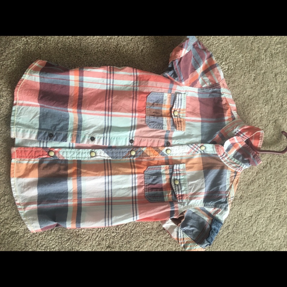 Button up shirt boys cute spring colors 5