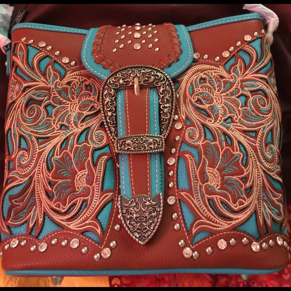 Western concealed carry purse