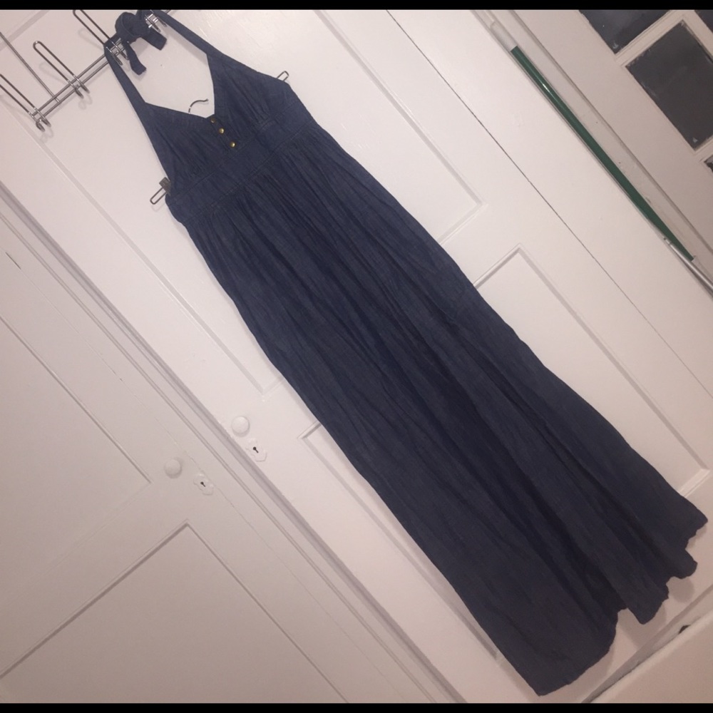 Arden B. Denim Halter Dress