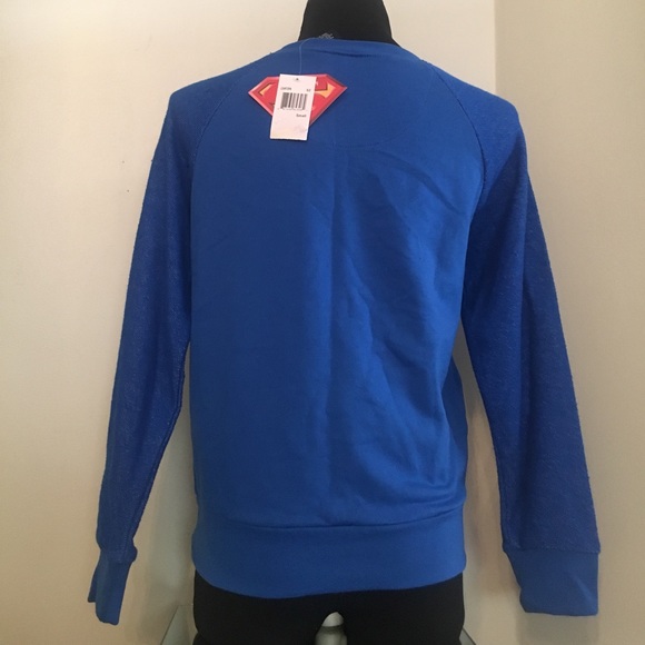 Superman Burnout Raglan Juniors light Sweatshirt S - Picture 3 of 8