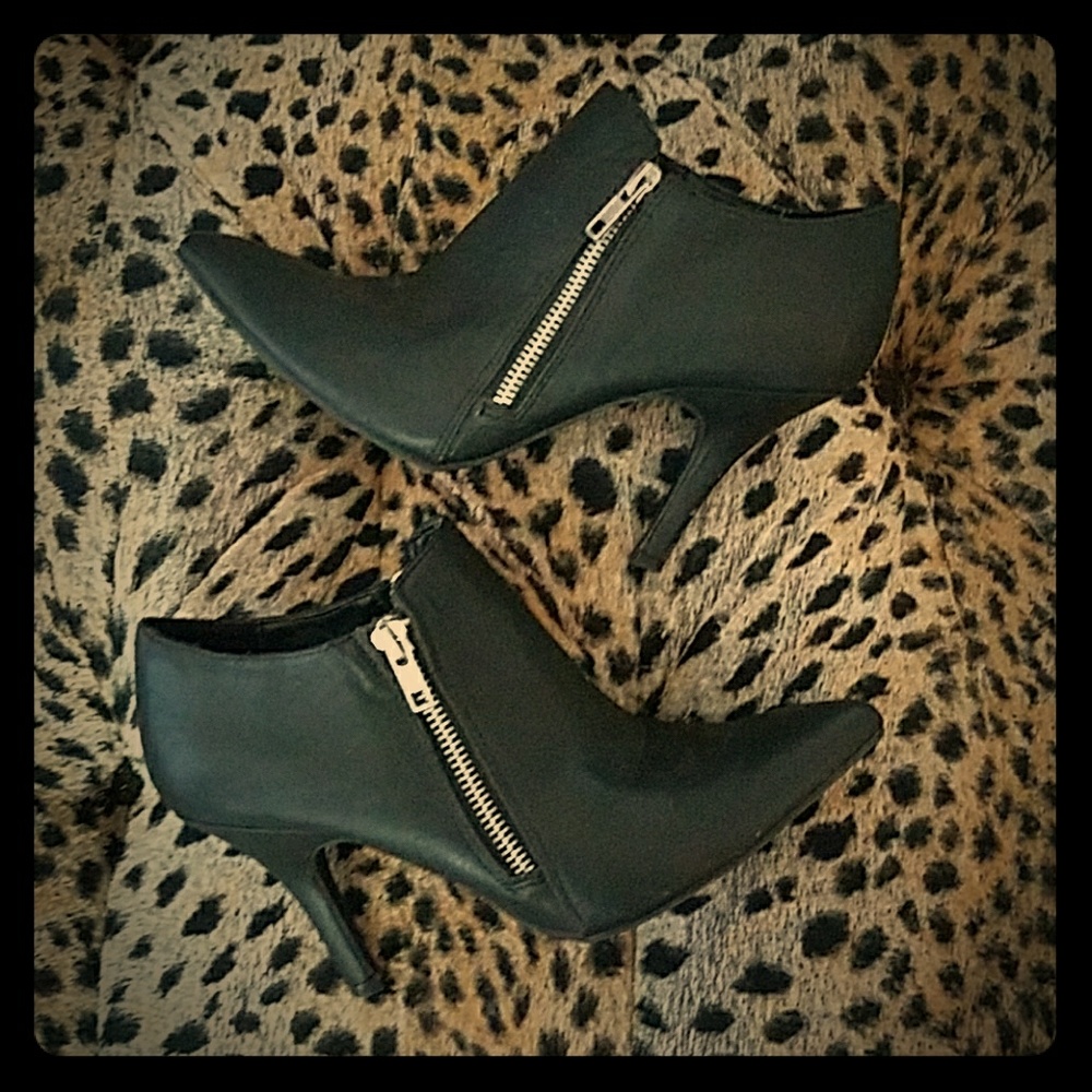 Stylish black booties