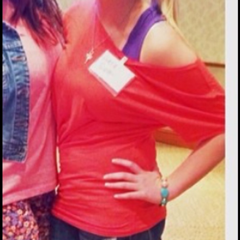 Orange off the shoulder top