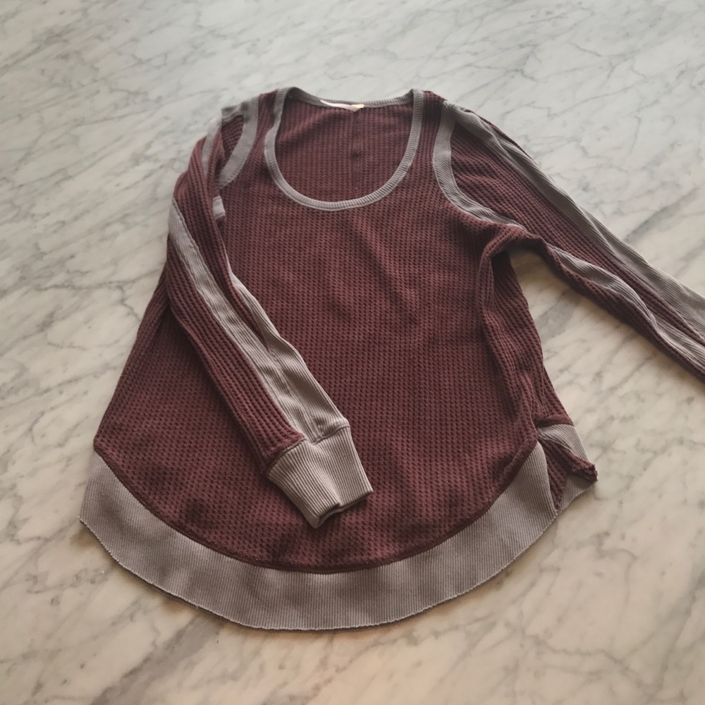 Free People Waffle tee