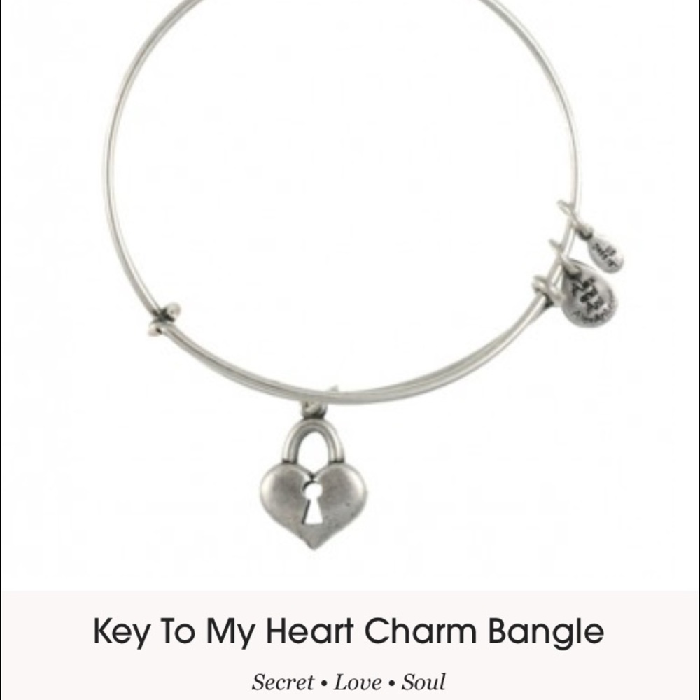 Alex and Ani lock and heart bangle
