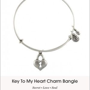 Alex and Ani lock and heart bangle