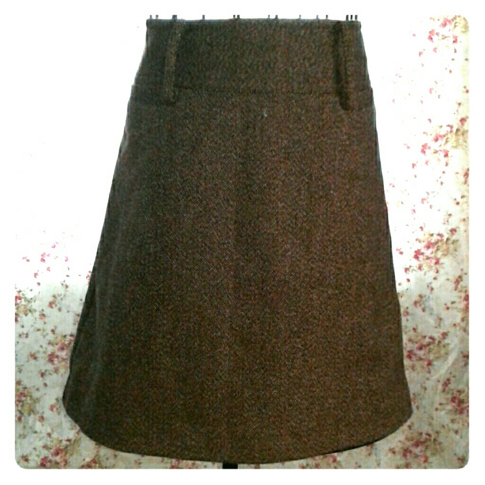 Tweed The Limited A-line Skirt