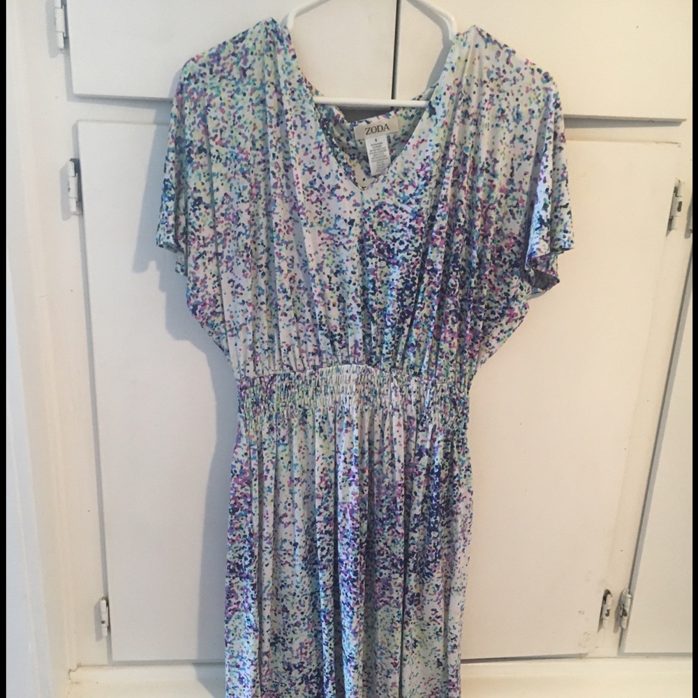 Flowy light spotted dress