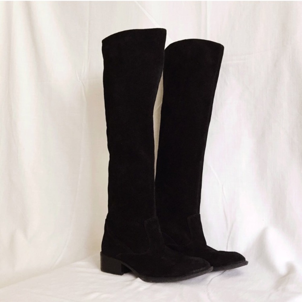 Born Crown Cady black suede knee boot