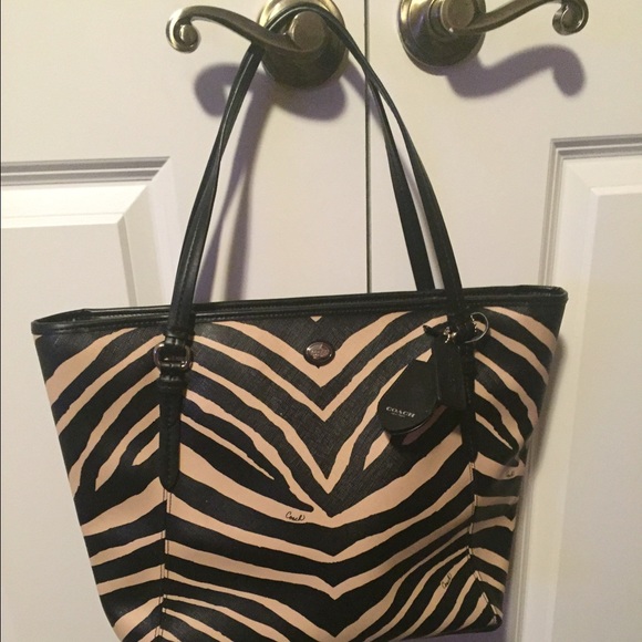 Coach Peyton Zebra Tote - Picture 2 of 5
