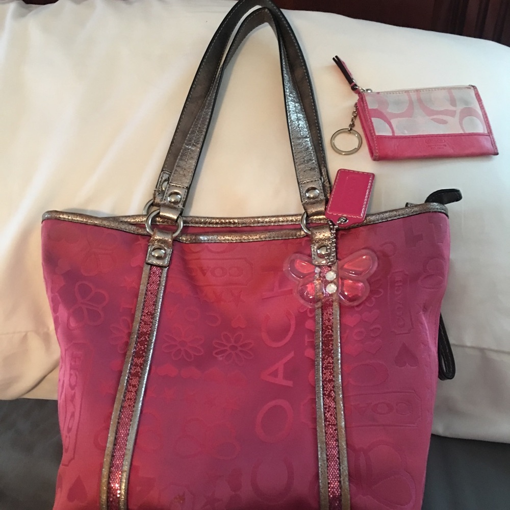 Pink coach bag