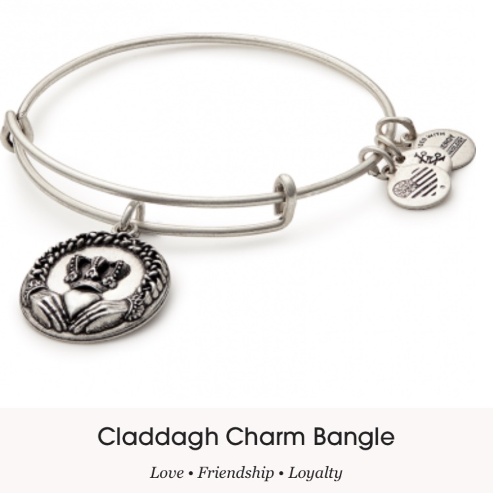Alex and Ani Claddagh charm bangle