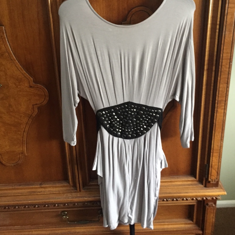 LS matte jersey dress