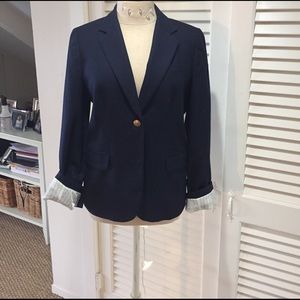 J Crew navy blazer.