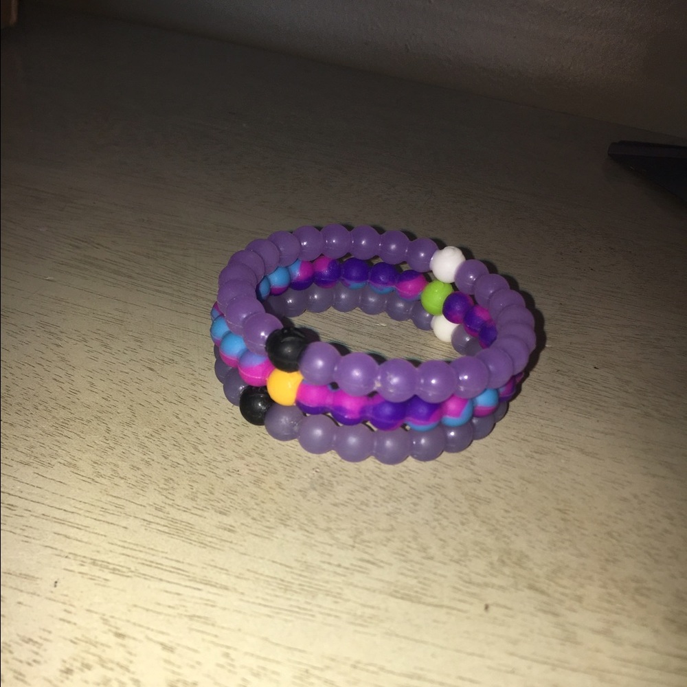 Purple & Tye-Dye Lokai Bracelet Stack