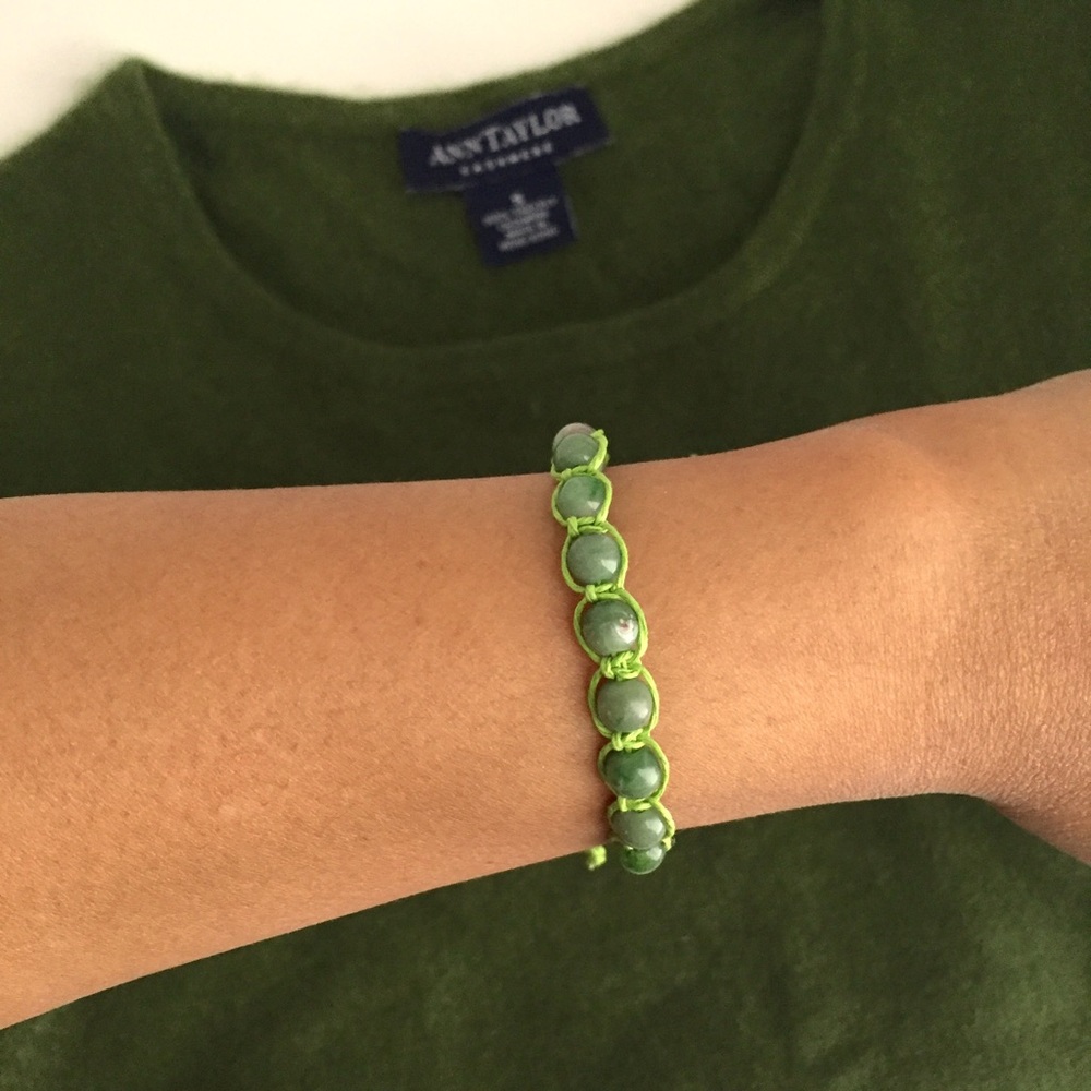🔹Handmade🔹 hemp & bead adjustable bracelet