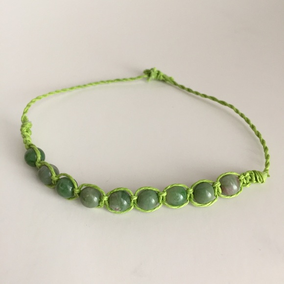 🔹Handmade🔹 hemp & bead adjustable bracelet - Picture 2 of 3