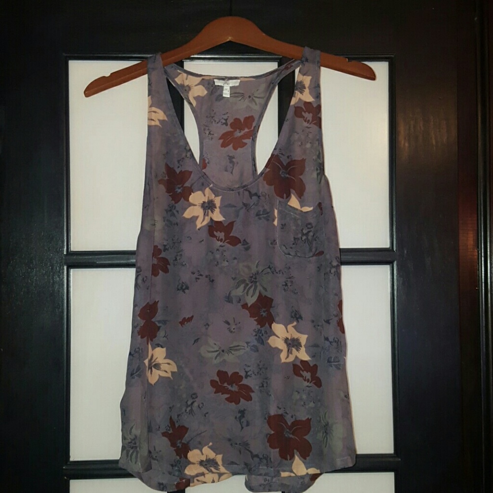 Joie Floral Print Tank with Pocket detail