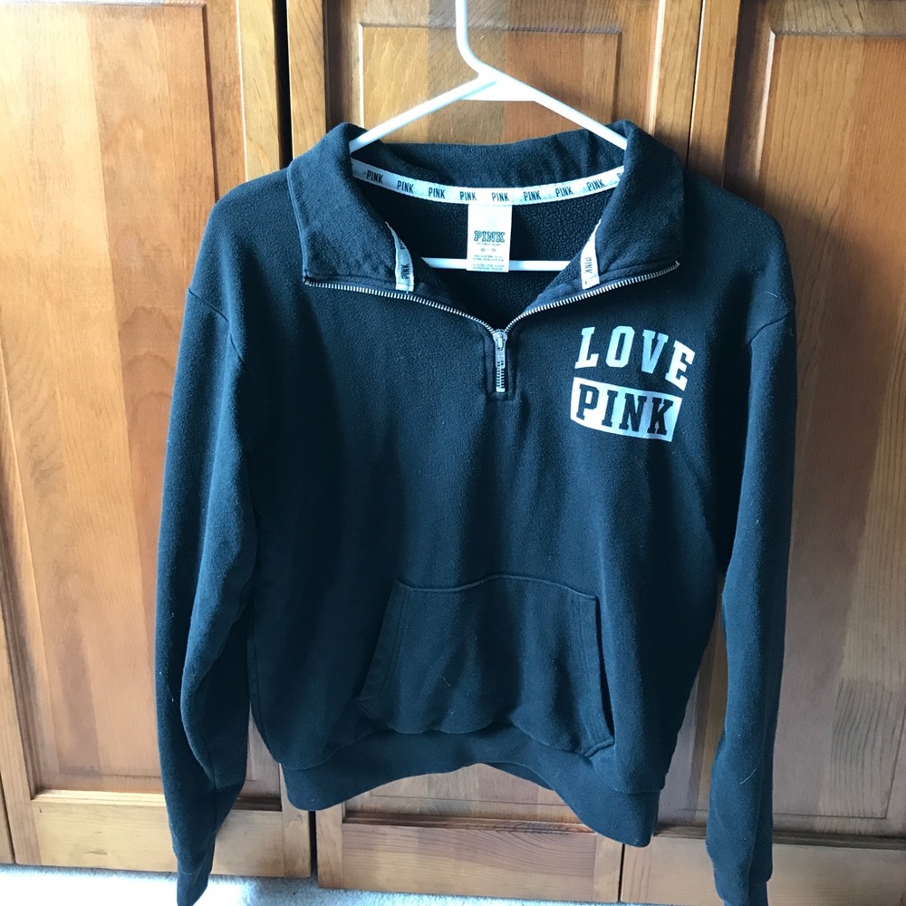 vs pink quarter zip