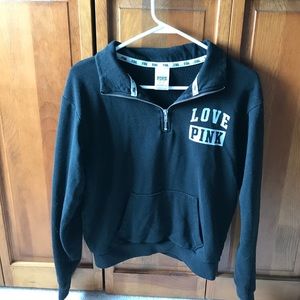 vs pink quarter zip