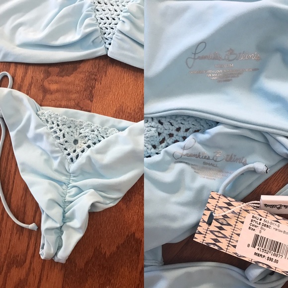 NWT FRANKIES BIKINIS HARLOW IN SKY Small/Medium - Picture 2 of 4