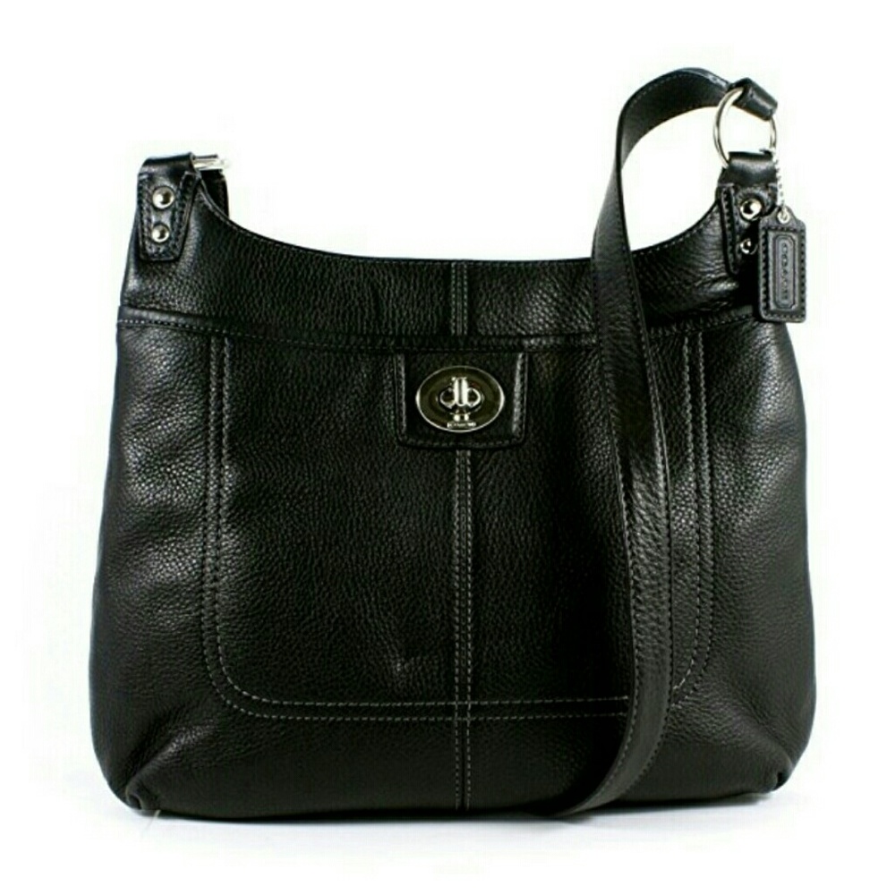 Coach Penelope Hippie Pebbled Crossbody Bag Gem