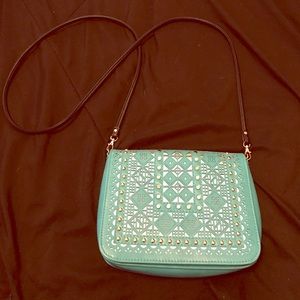 Crossbody turquoise purse