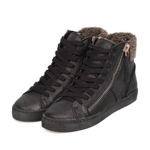 Dolce Vita Black Leather Zola Sneakers