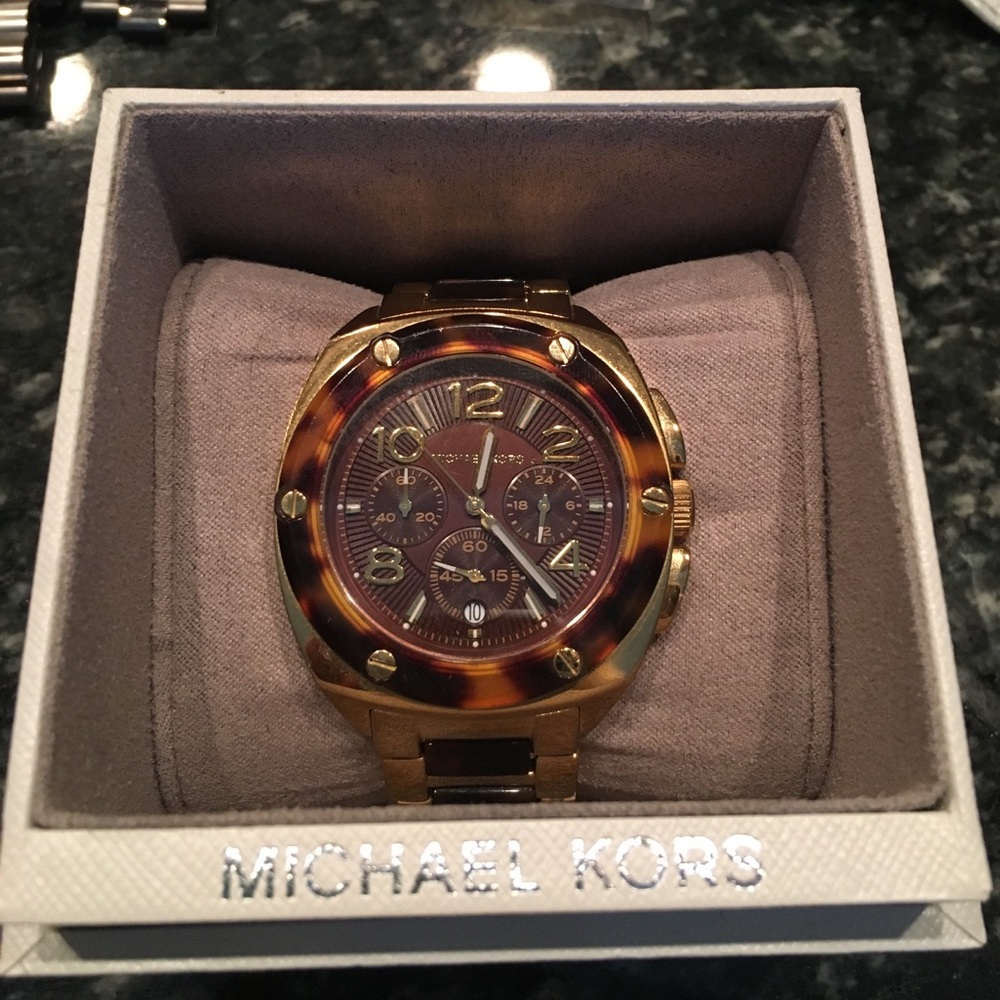 Tortoise and Gold michael kors watch