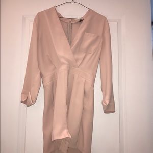 TOPSHOP long sleeve light pink romper!! Size 6!
