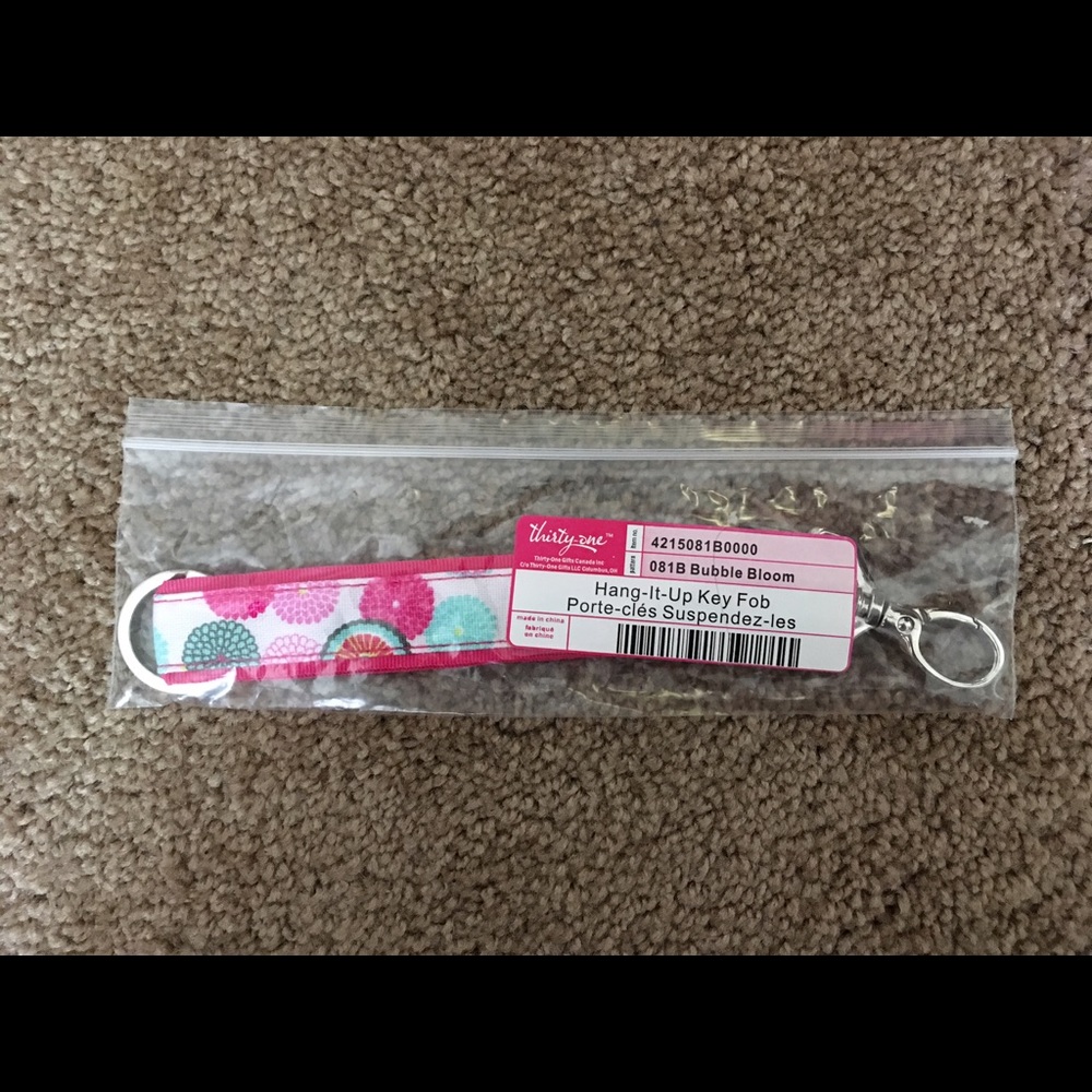 Thirty One Key Fob in Bubble Bloom