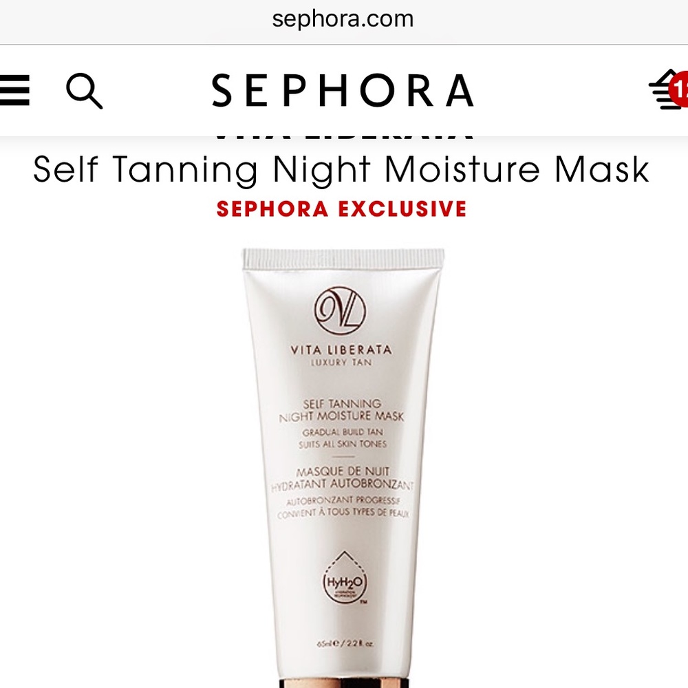 Vita liberata self tanning night moisture mask