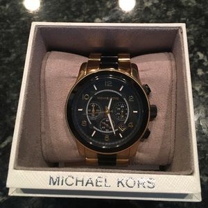 Oversized gold/black Michael Kors watch