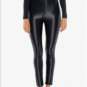 High wasted shiny pants