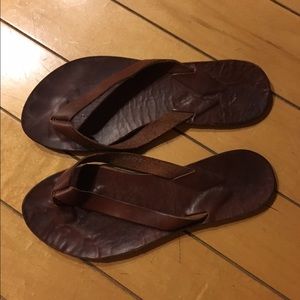 JCrew brown leather sandals