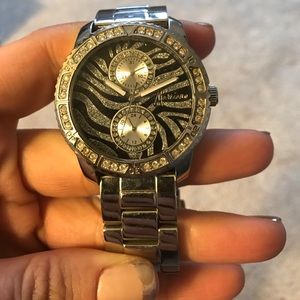 Marciano Stainless Steel Zebra Print Watch