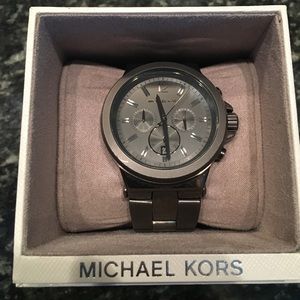 Brushed gunmetal Michael Kors watch