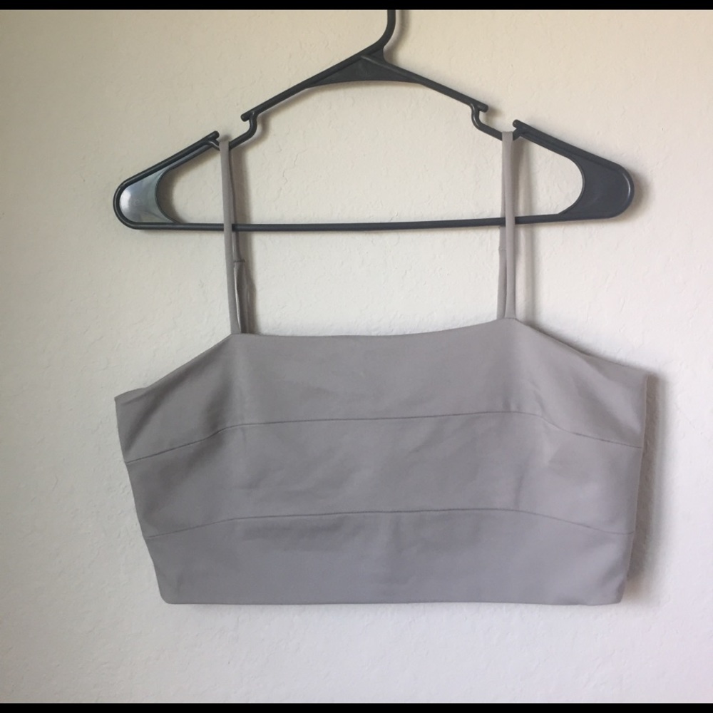 Grey Forever 21 Crop Top