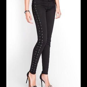 Guess Kate Skinny Stretch Jean Lace-up Sides