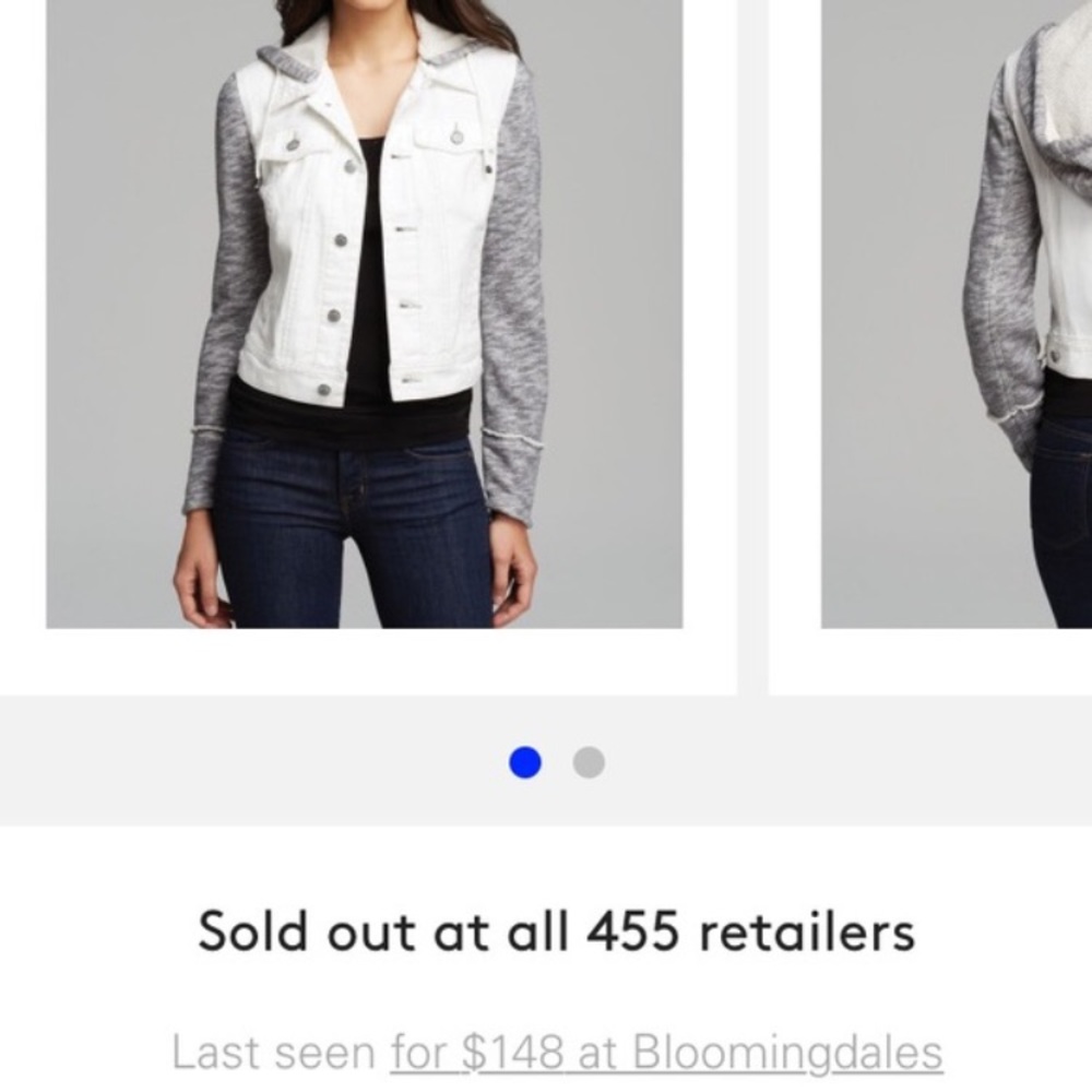 free people white jean jacket PRICE DROPPED