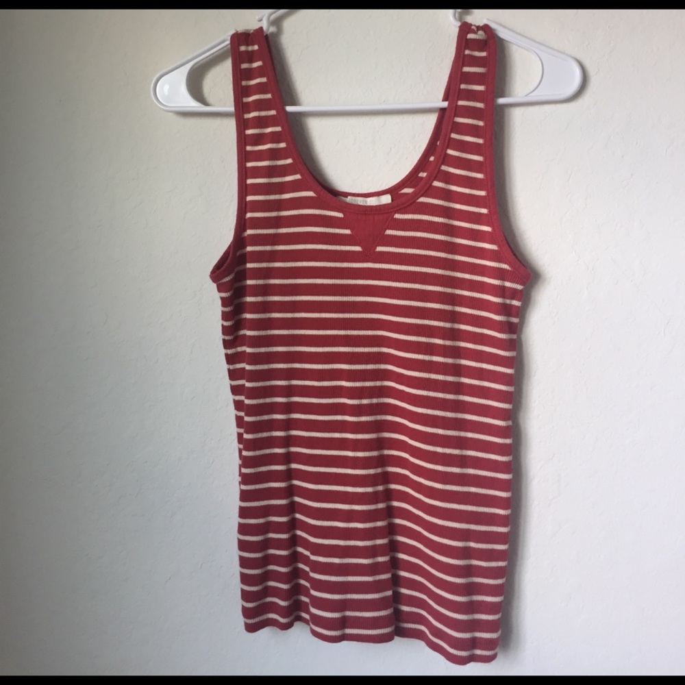 Red and White Forever21 striped tank