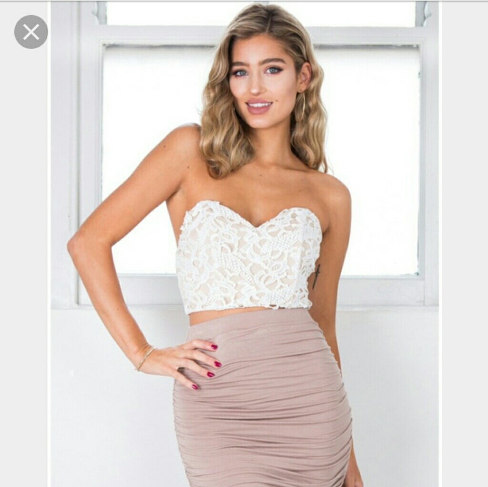 Fame game crop top showpo eyelet lace
