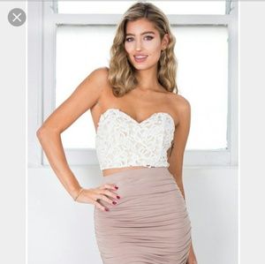 Fame game crop top showpo eyelet lace