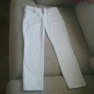 Tory Burch White Cropped Skinny Jeans