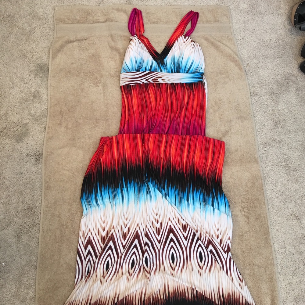 Long multi colored maxi dress